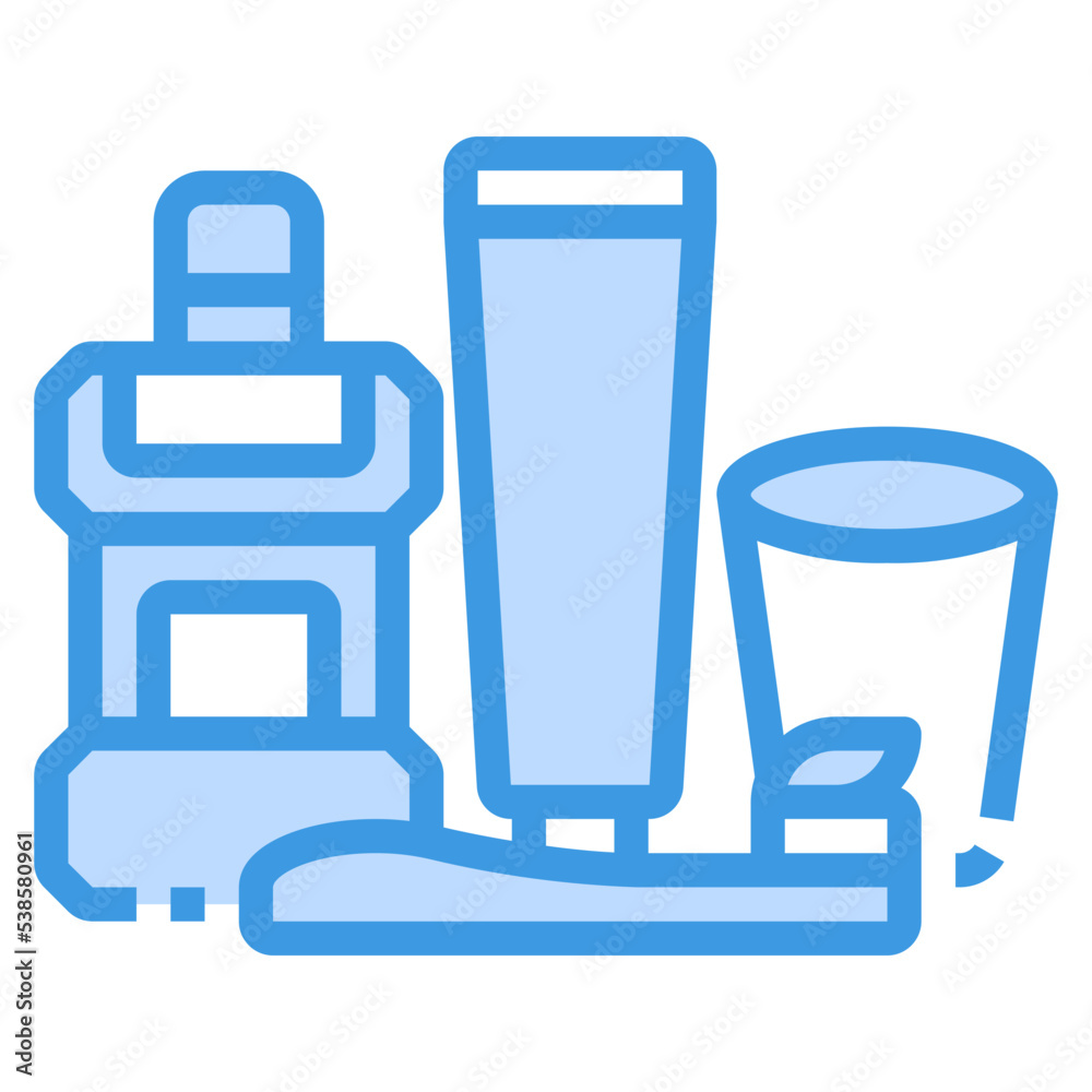 toiletries blue outline icon toiletries blue outline icon