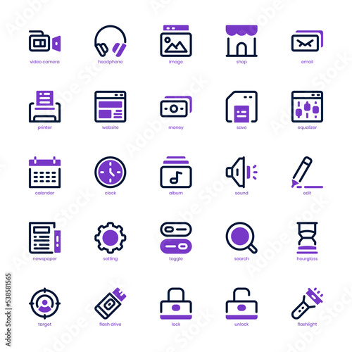 Essential Element icon pack for your website, mobile, presentation, and logo design. Essential Element icon mixed line and solid design. Vector graphics illustration and editable stroke.