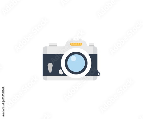Photo camera Vector Isolated Emoticon. Photo camera Icon