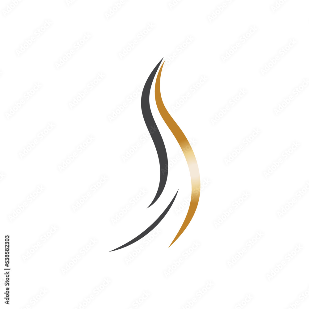 hair wave logo vector illustration design hair wave logo vector illustration design