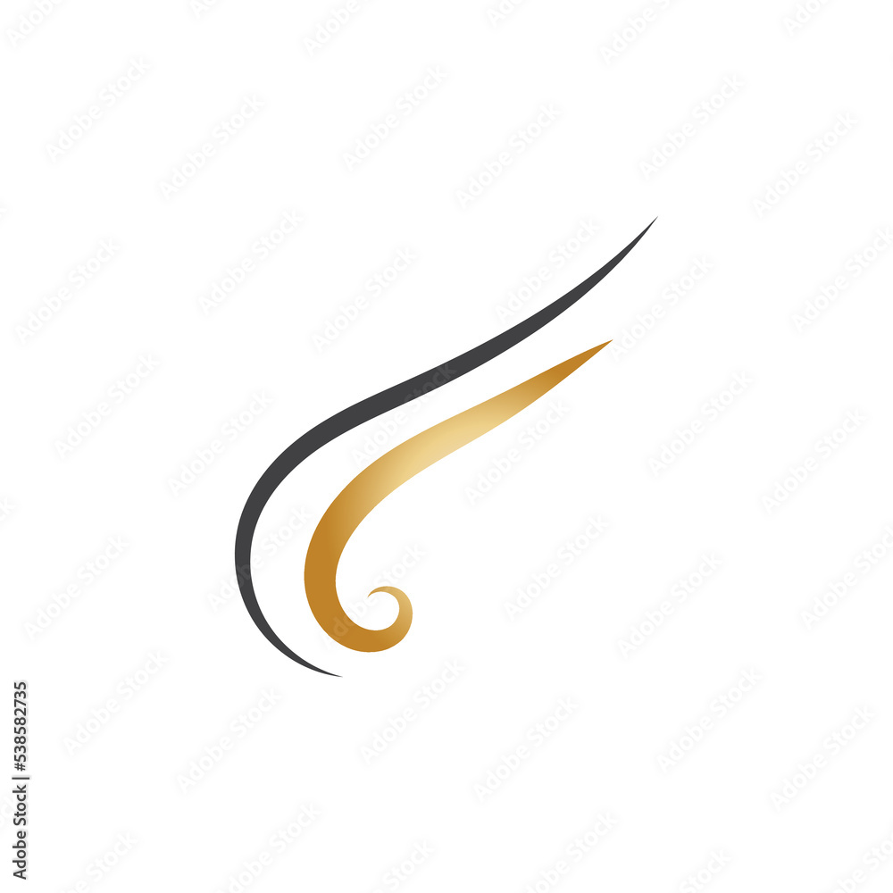 hair wave logo vector illustration design hair wave logo vector illustration design