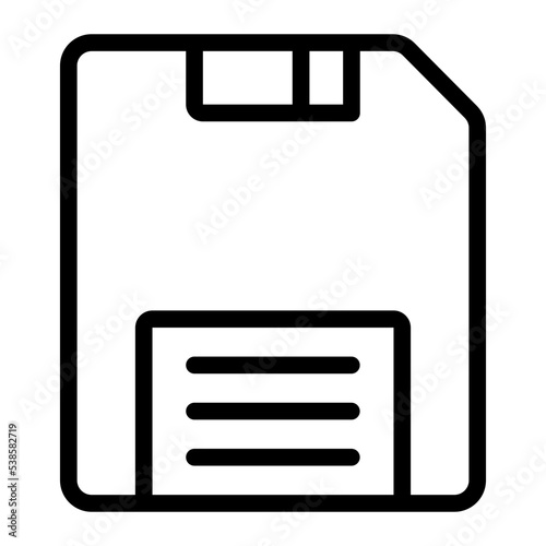 floppy disk line icon
