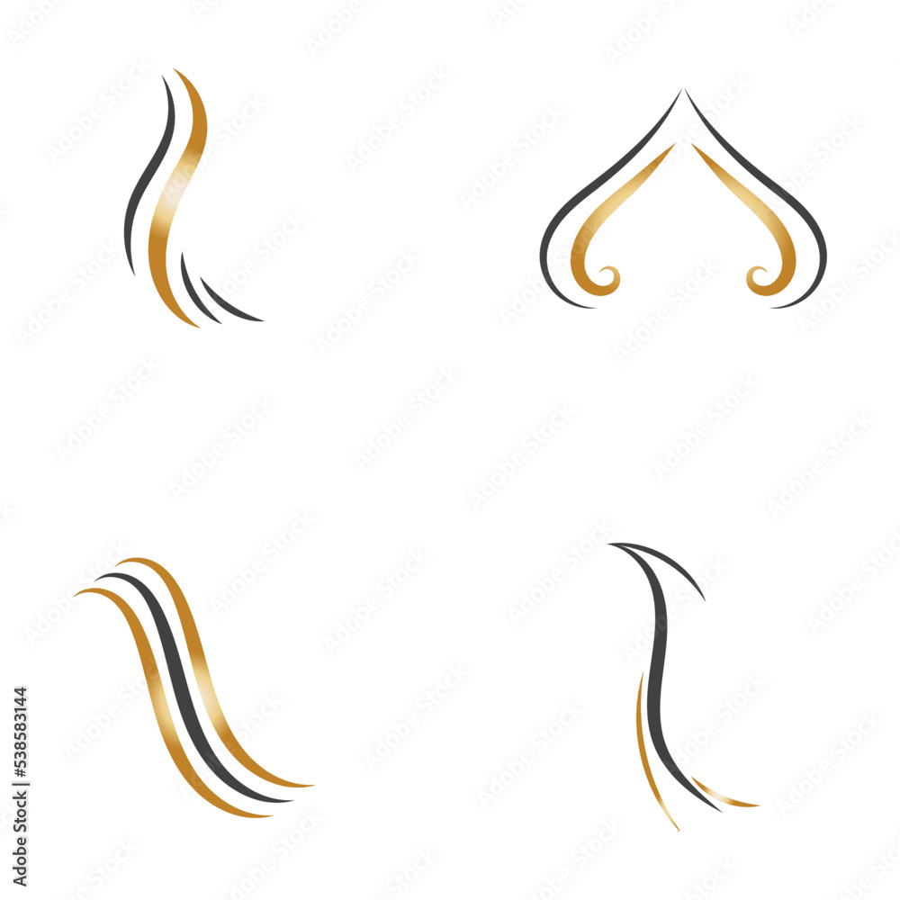 hair wave logo vector illustration design hair wave logo vector illustration design