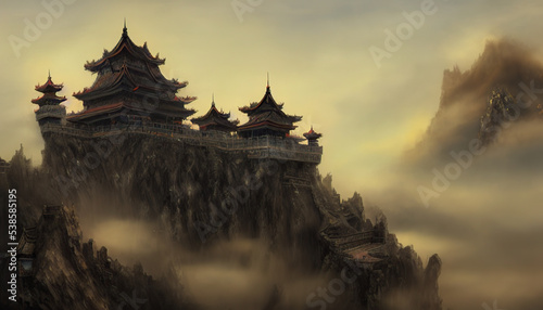 Chinese castle generated by AI