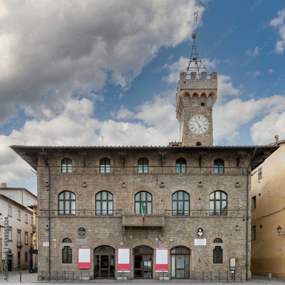 The ancient Palazzo Pretorio palace in Figline Valdarno, Florence, Italy 