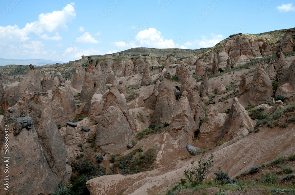 hill with bizzare rock formation in hill with bizzare rock formation in