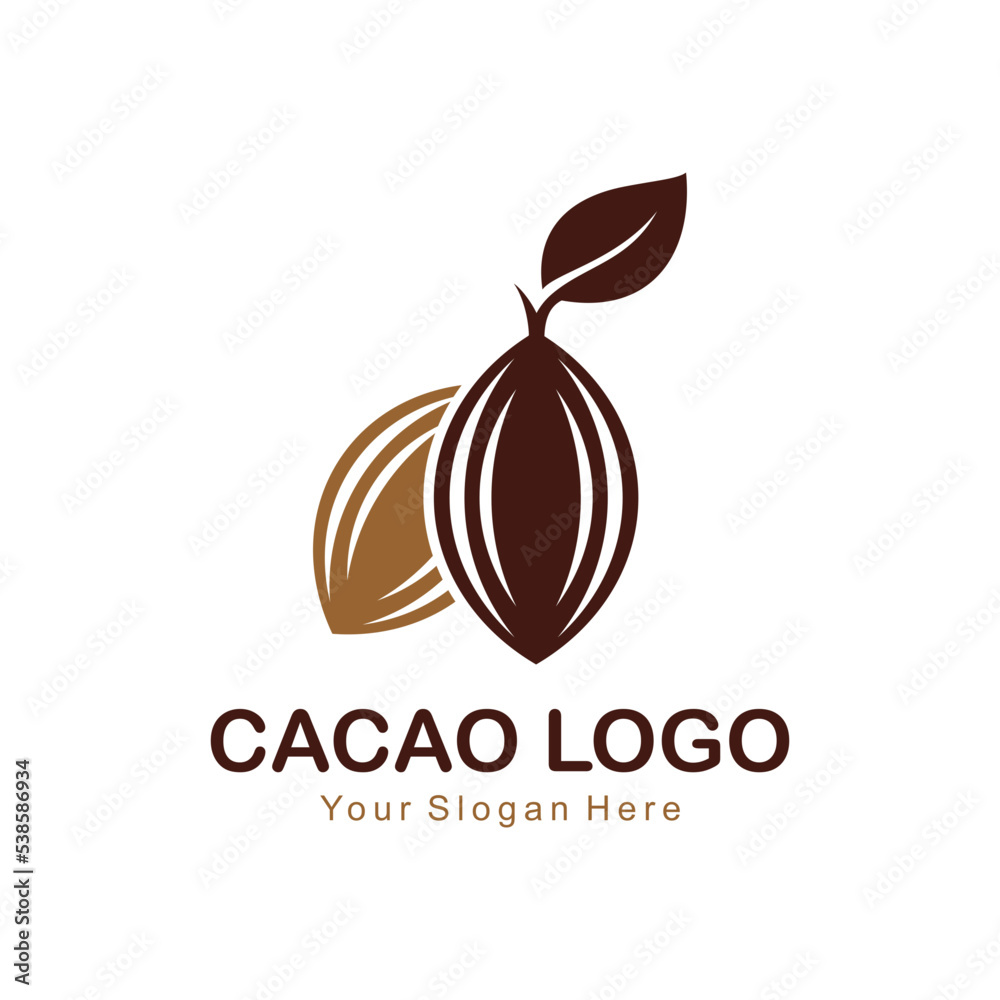 cacao vector logo Stock Vector | Adobe Stock