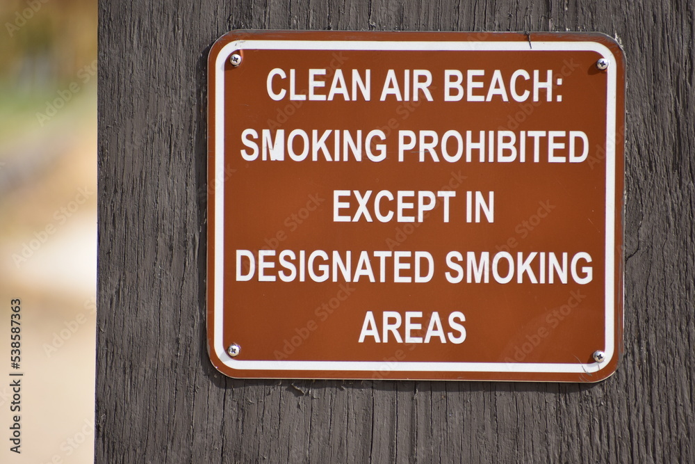 clean air beach no smoking permitted sign clean air beach no smoking permitted sign