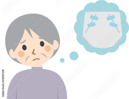 おむつのことを考える高齢者