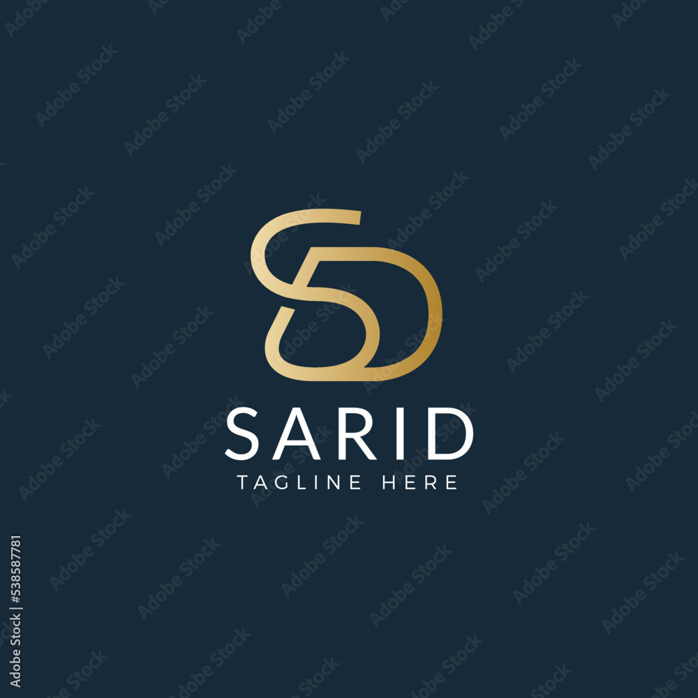 Initial SD Logo Design. Letter DS Logo Identity for Branding, Business, Appare, Fasion, Jewellery and Luxury Brand Initial SD Logo Design. Letter DS Logo Identity for Branding, Business, Appare, Fasion, Jewellery and Luxury Brand