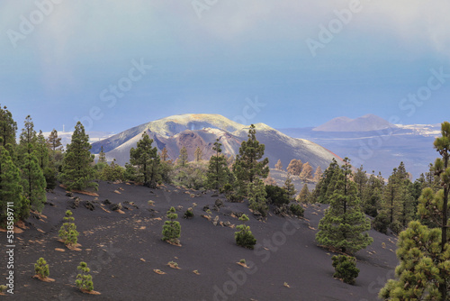 Volcanic cone of the Tajogaite (Cumbre-Vieja) volcano in La palma. The eruption was between September and December 2021 photo