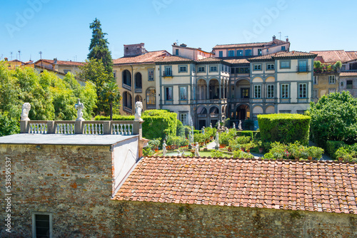 A Lavish Home, seen from the City Wall in Lucca, Italy.