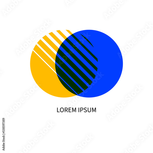 Communication, telecommunication logo with two circles