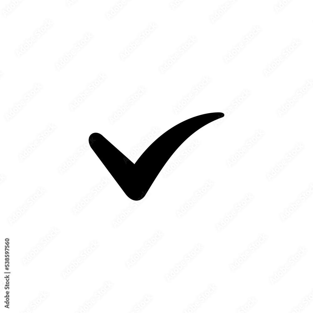 Check mark icon vector illustration. Tick mark sign and symbol Check mark icon vector illustration. Tick mark sign and symbol