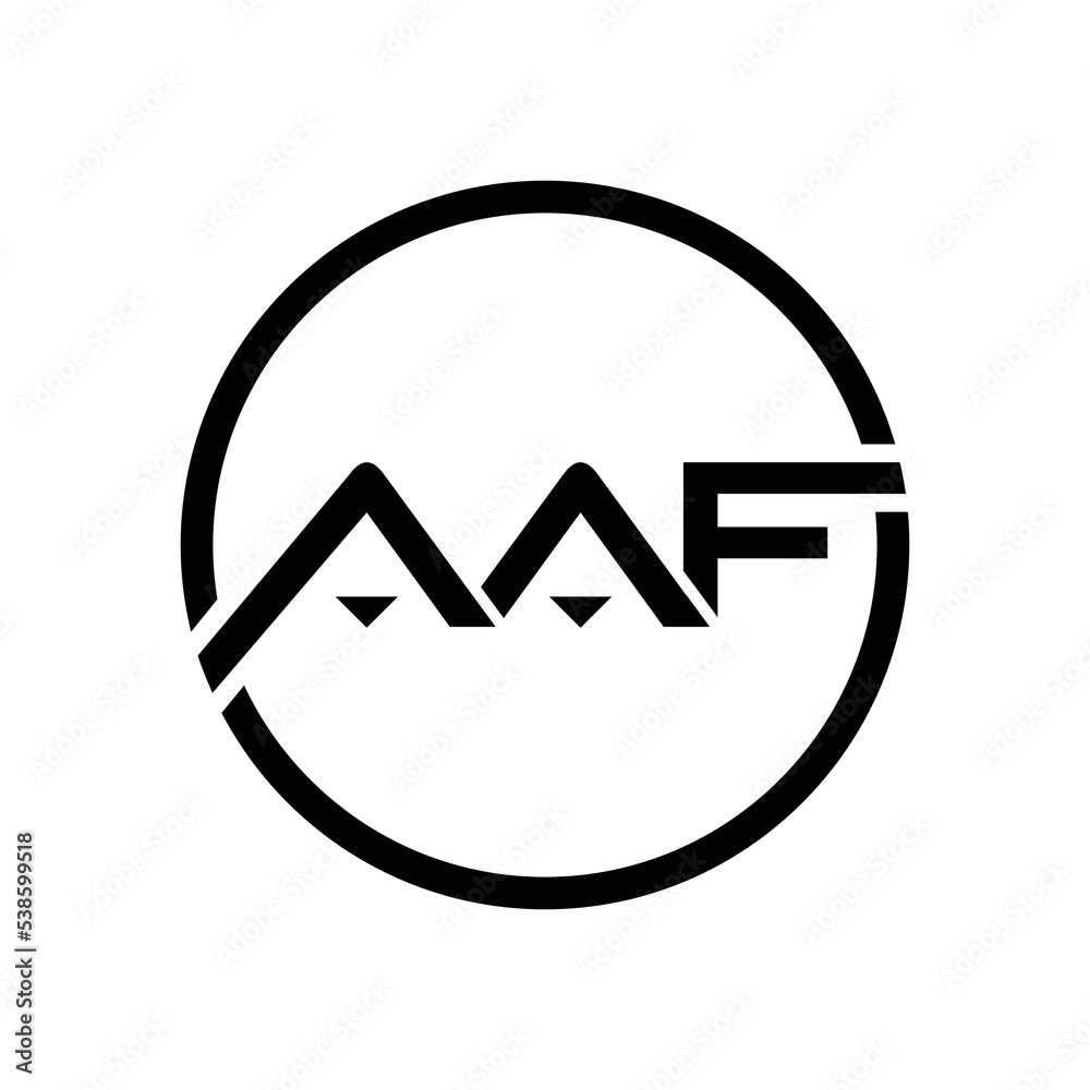 AAF Monogram Circle Letter Logo Design AAF Monogram Circle Letter Logo Design