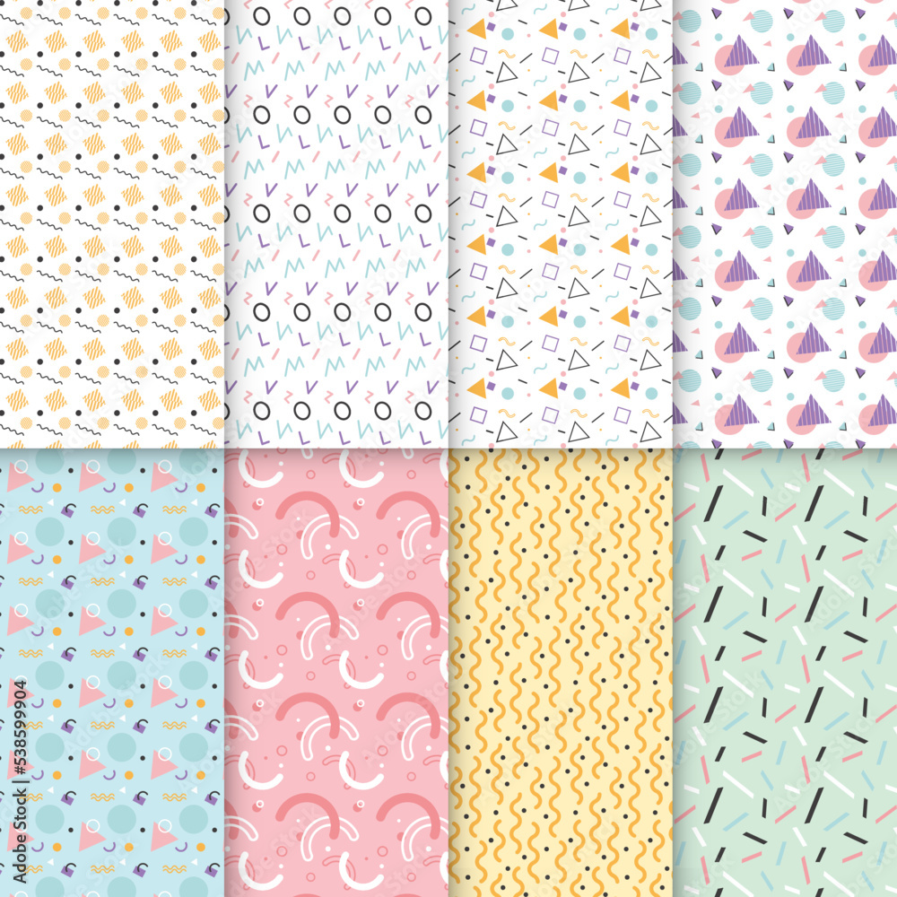 Set of seamless pattern collection Set of seamless pattern collection