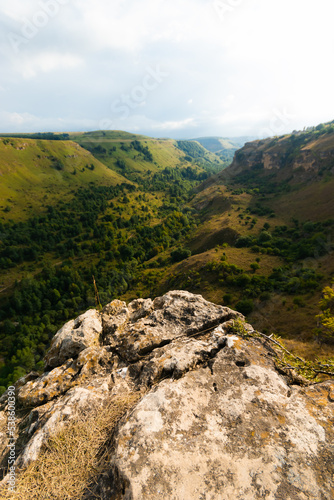 Rock above the canyon, mountain landscape view