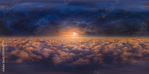 sunset above clouds 360° vr environment