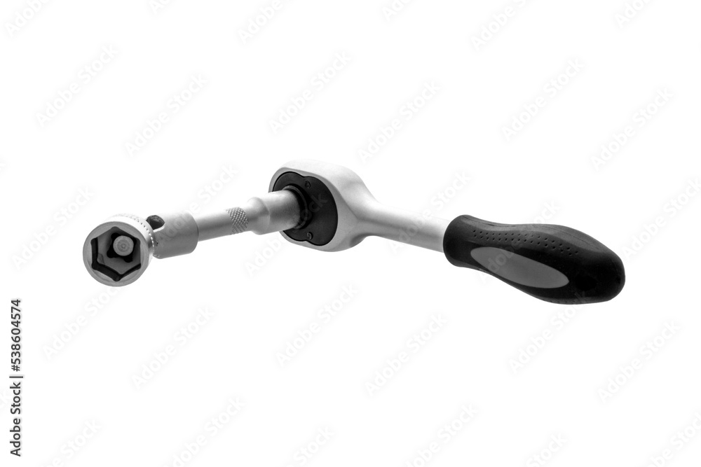 ratchet wrench for socket heads on a white background ratchet wrench for socket heads on a white background
