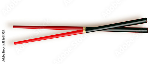 Food Chopsticks Asian Bamboo Utensils. illustration of Traditional  Color Chopstick. photo