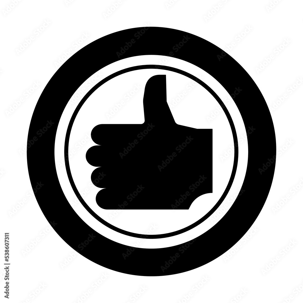 Icon Hand Thumb Up shape. Gambling symbol, object. Vector illustration Icon Hand Thumb Up shape. Gambling symbol, object. Vector illustration