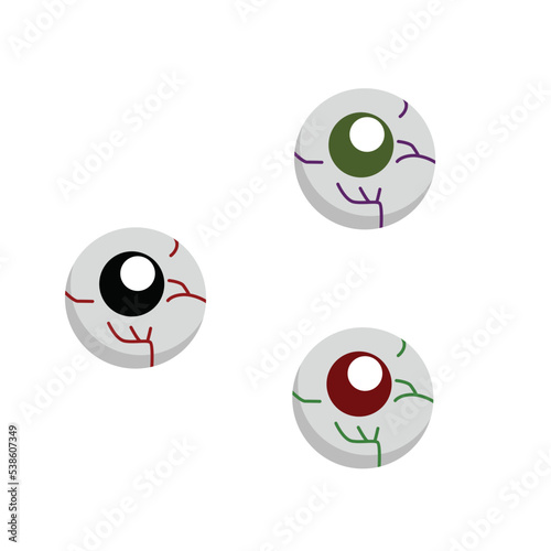 Halloween Zombie Eyeball Illustration Vector Clipart