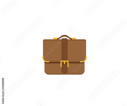 Briefcase vector isolated emoticon. Briefcase emoji. Briefcase color icon