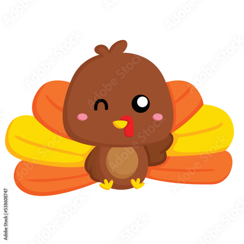 Thanksgiving Turkey Bird Illustration Vector Clipart