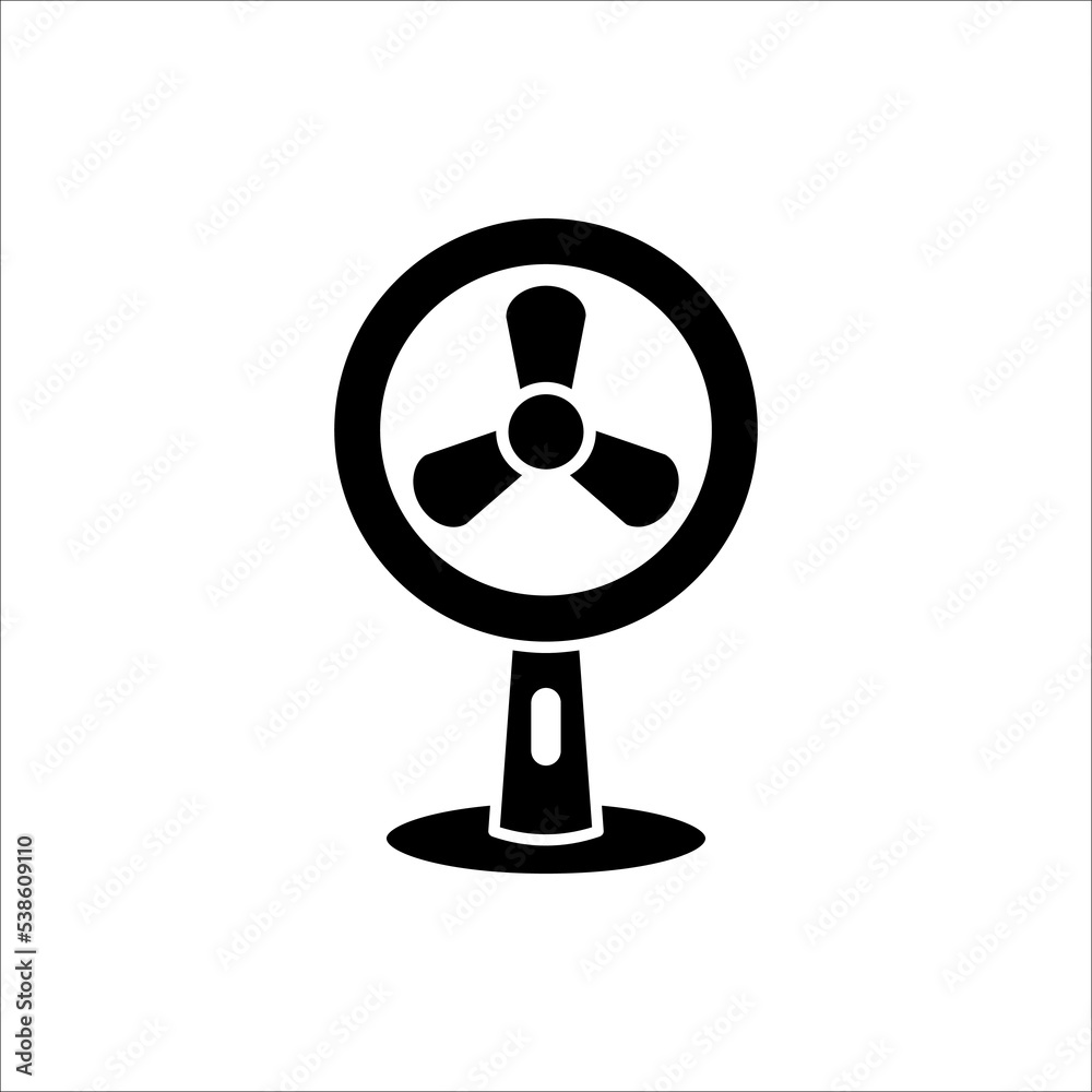 Fan icon on white background. Vector illustration. Fan icon on white background. Vector illustration.