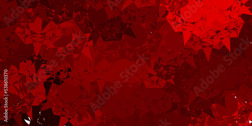 Dark Green, Red vector pattern with polygonal shapes.