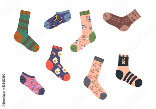 Collection of warm cozy socks