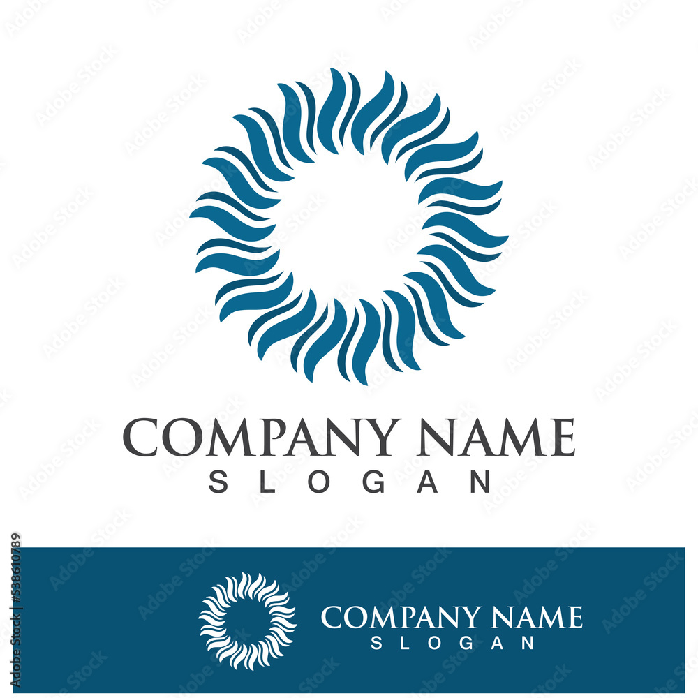 Fototapeta premium Vortex logo symbol icon illustration