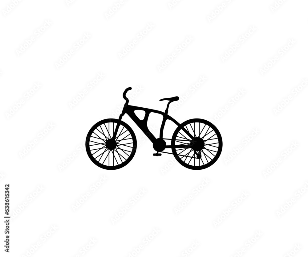 Mountain Bicycle Vector Isolated Icon. Mountain Bike Illustration