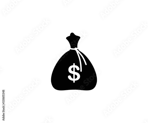 Money Bag Vector Isolated Emoticon. Money Bag Icon