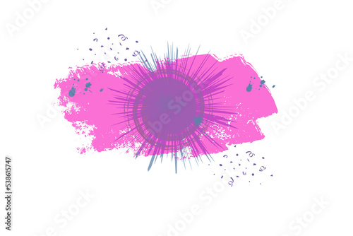 pink ink splashes design elements
