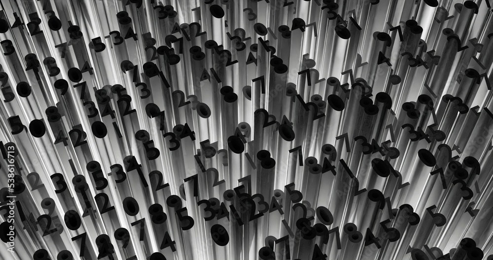 Fototapeta premium abstract background made of cubes with numbers
