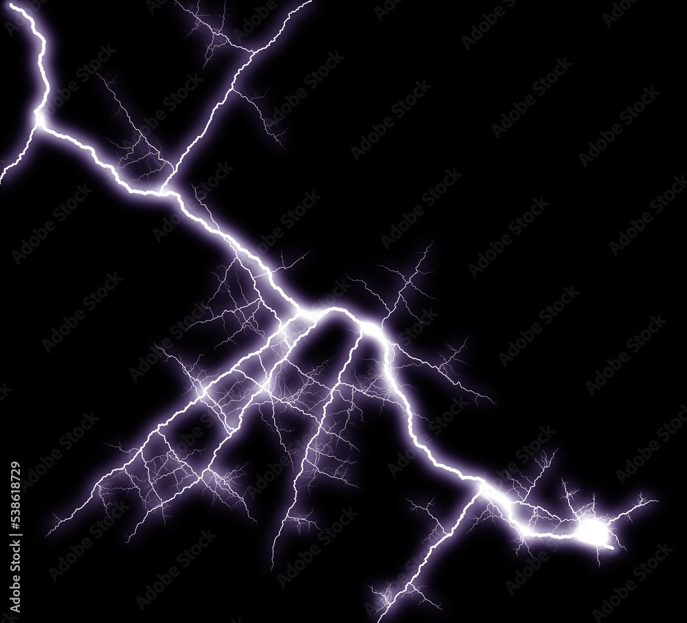 storm effect, thunder, lightning lilac black background