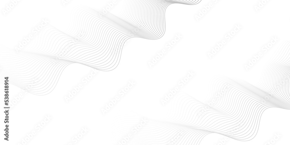 Fototapeta premium Abstract white paper wave background and abstract gradiant and white wave curve lines banner background design. Vector illustration. Modern template abstract design flowing particles wave.