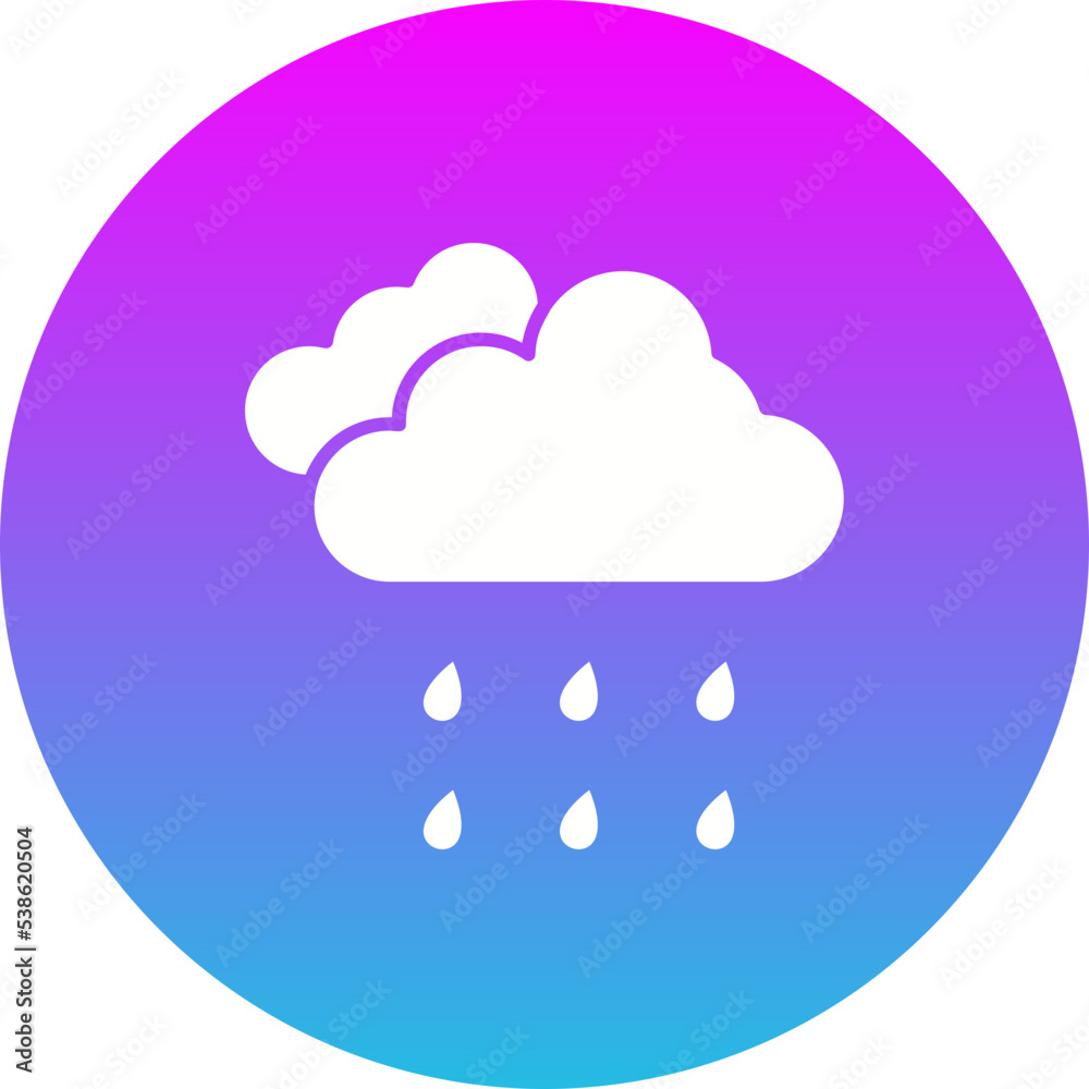 Rain Gradient Circle Glyph Inverted Icon Rain Gradient Circle Glyph Inverted Icon