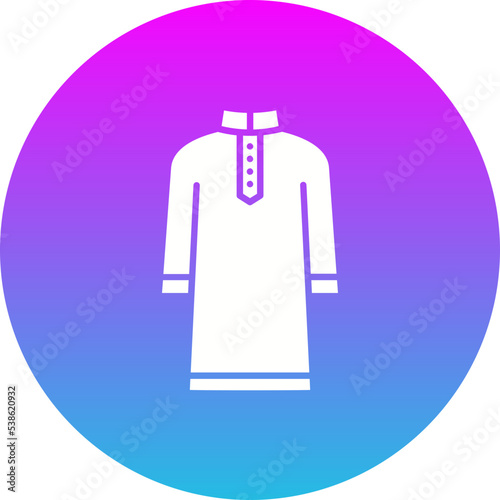 Kurta Gradient Circle Glyph Inverted Icon