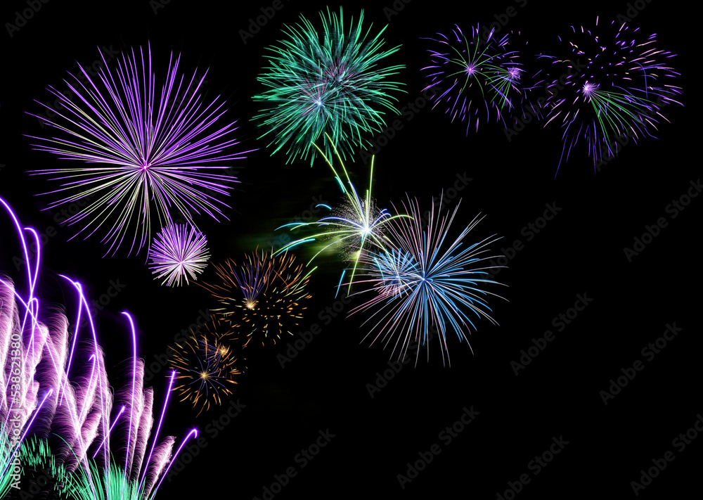 fireworks, incredible play of light in the sky fireworks, incredible play of light in the sky