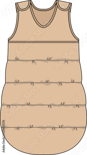NEW BORN BABY UNISEX SLEEPING BAG VECTOR ILLUSTRATION