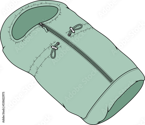 NEW BORN BABY UNISEX SLEEPING BAG VECTOR ILLUSTRATION