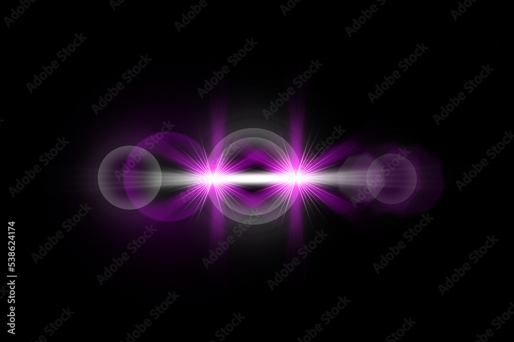 Realistic lens flare lights effect on black background Realistic lens flare lights effect on black background