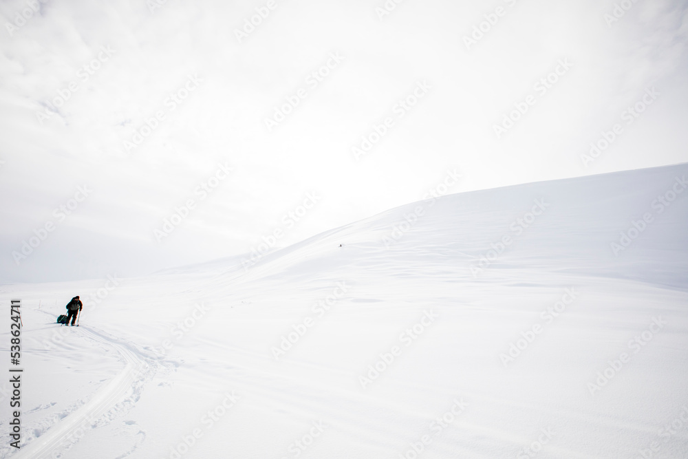 Ski expedition in Dovrefjell National Park, Norway