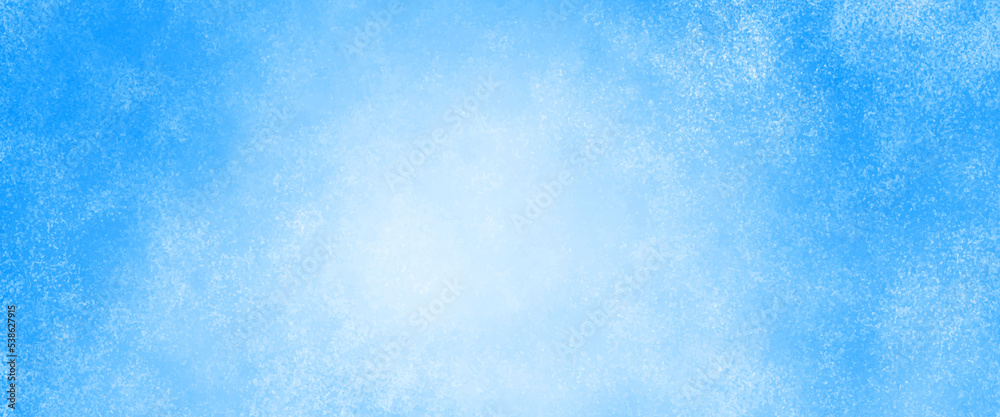 Blue background with faint texture and bright center and black vignette border, white cloudy center and abstract watercolor sky design texture, elegant sapphire blue background. Blue background with faint texture and bright center and black vignette border, white cloudy center and abstract watercolor sky design texture, elegant sapphire blue background.