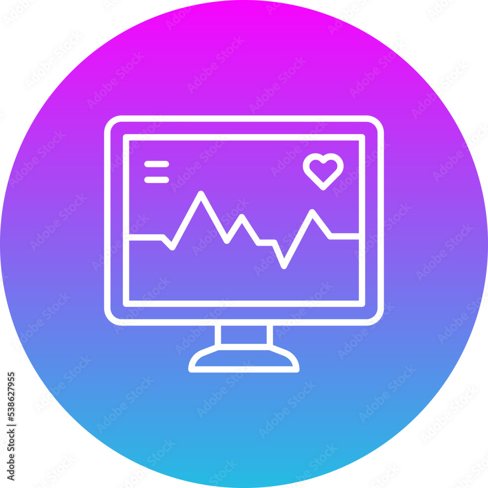 Heart Monitoring Icon Heart Monitoring Icon