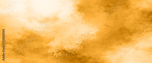 Gold background with vintage texture, yellow background with brown border, Elegant antique brown grunge on yellow background in shiny vintage metal design, gold painted wall, luxury gold background.