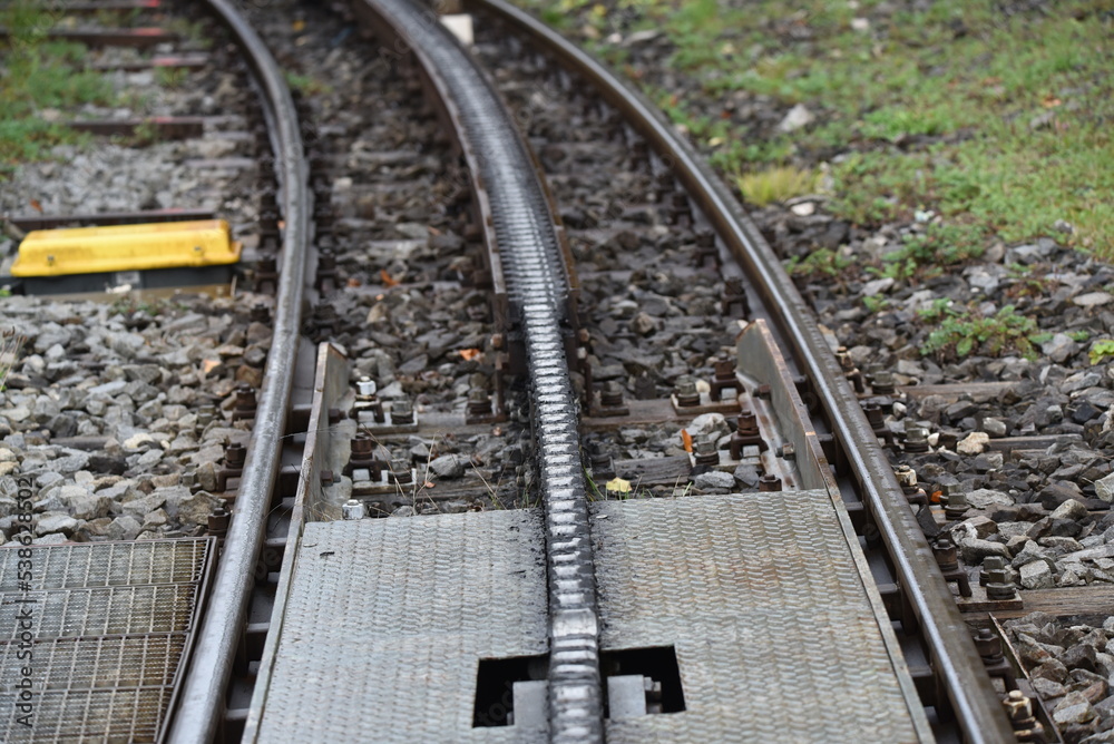 Fototapeta premium Zahnradbahnschienen