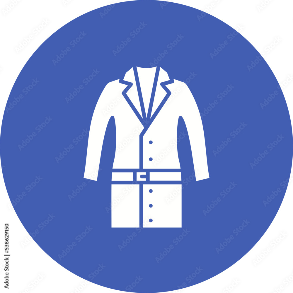 Long Coat Multicolor Circle Glyph Inverted Icon Long Coat Multicolor Circle Glyph Inverted Icon